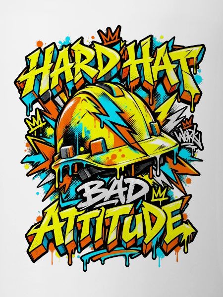 Graffiti Hard Hat Bad Attitude