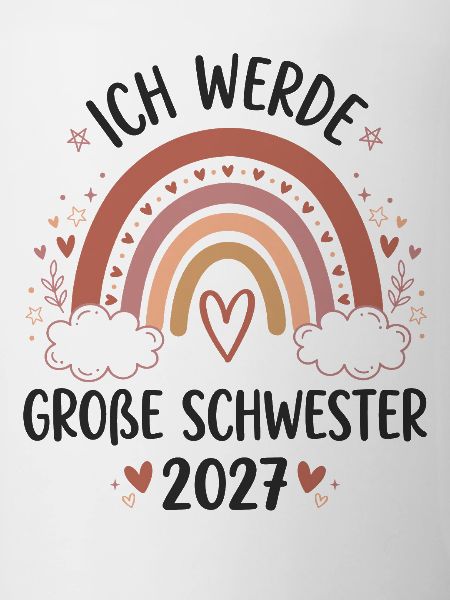 Große Schwester 2027 Boho Regenbogen