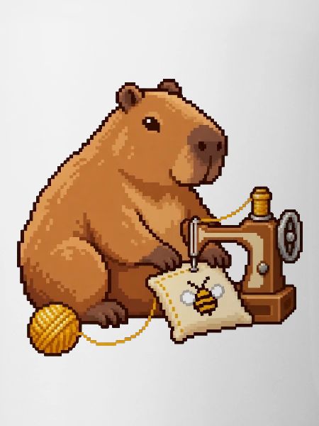 Capybara Pixel Art Designerin – Näherin