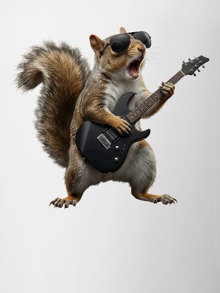 Rockgitarren-Eichhörnchen