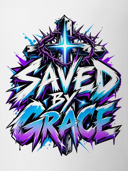 Saved by Grace Neon-Graffiti