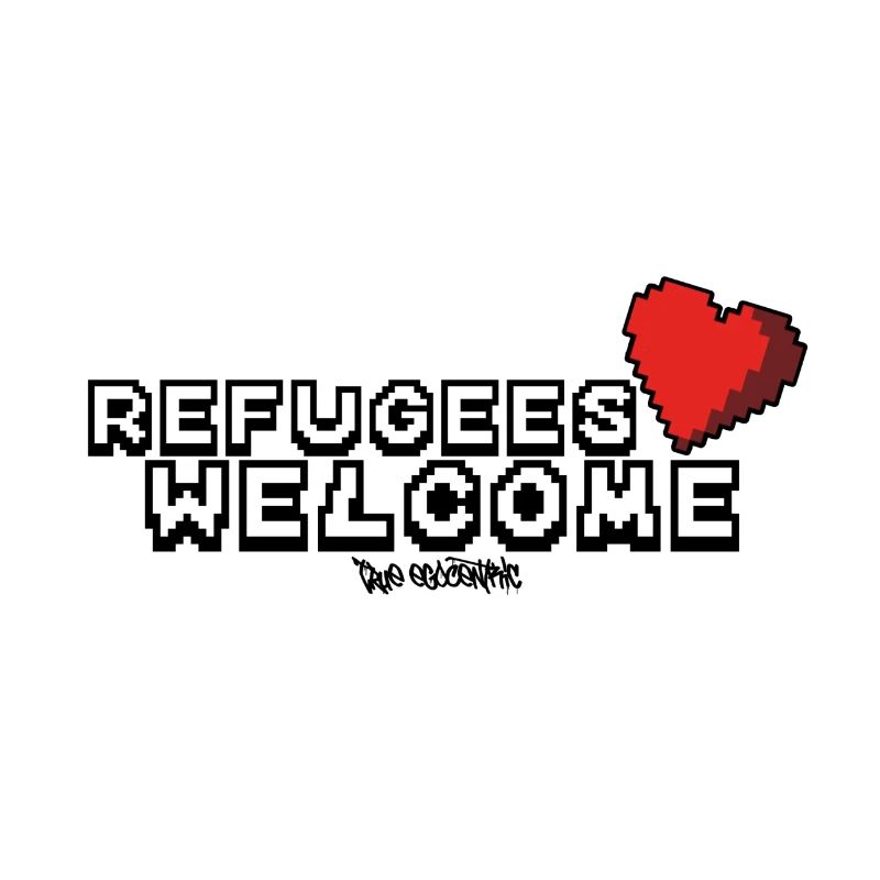 Réfugiés Bienvenue Pixel Conception