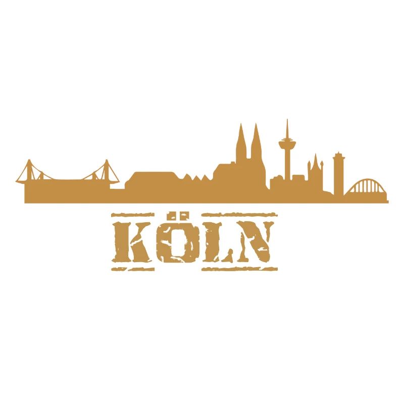 Cologne skyline retro Kölle pride home gift