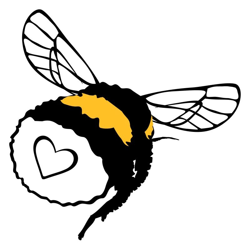 Bumblebee with heart, fur and hum
