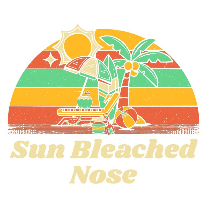 Sun Bleached Nose Summer Sunbathing Tropical