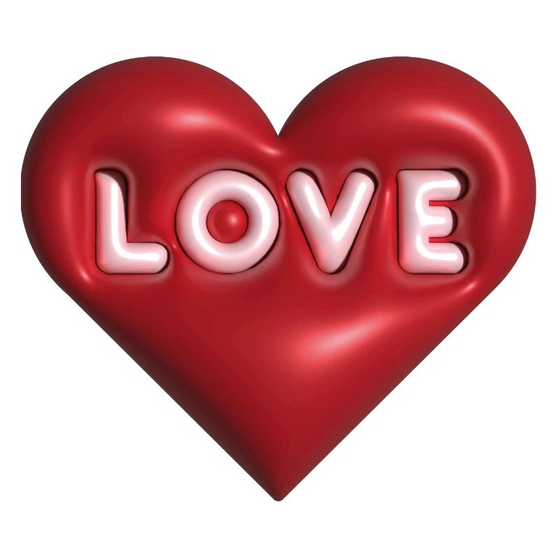 Love 3D rouge