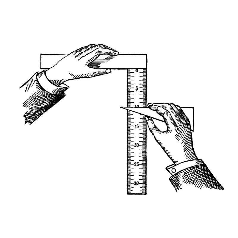 Hand with ruler