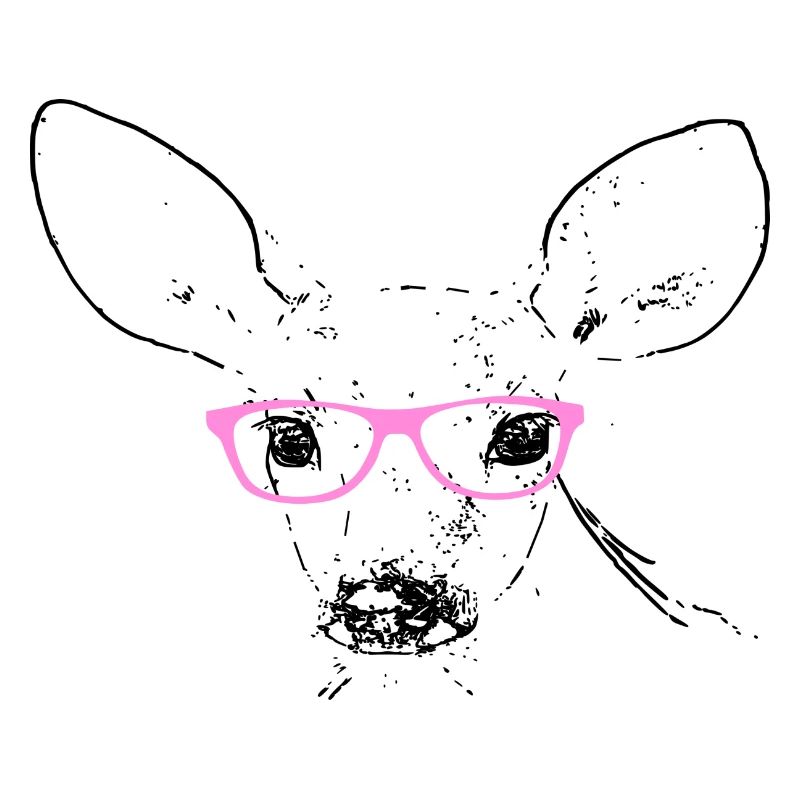 Reh mit Brille