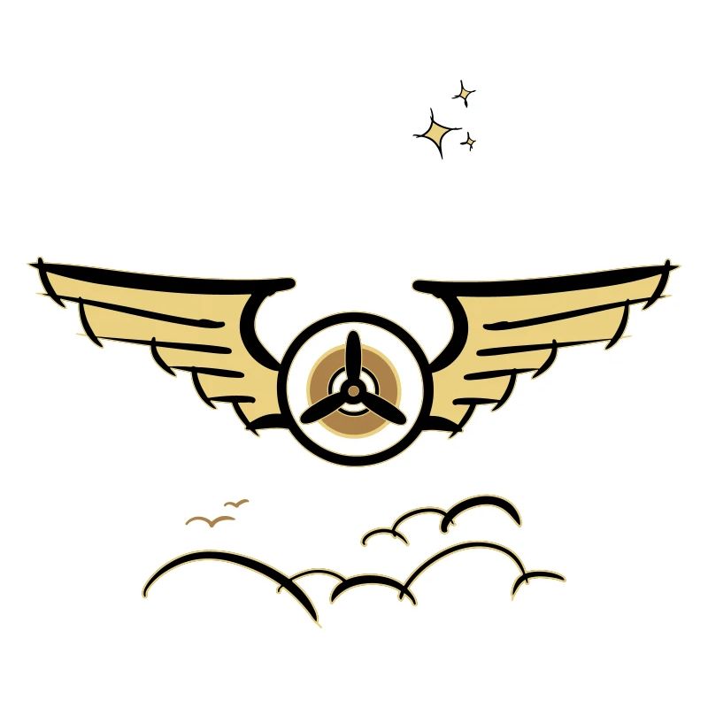 Aviation Symbol Luftwaffenschwinge Flugzeug Pilot