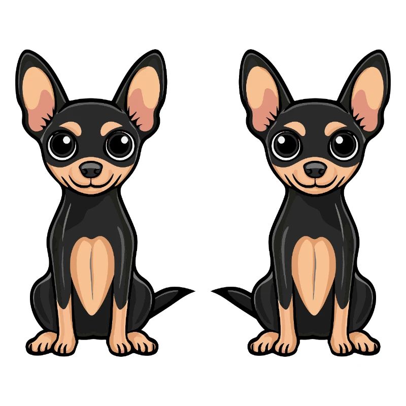 Pinscher chien bande dessinée