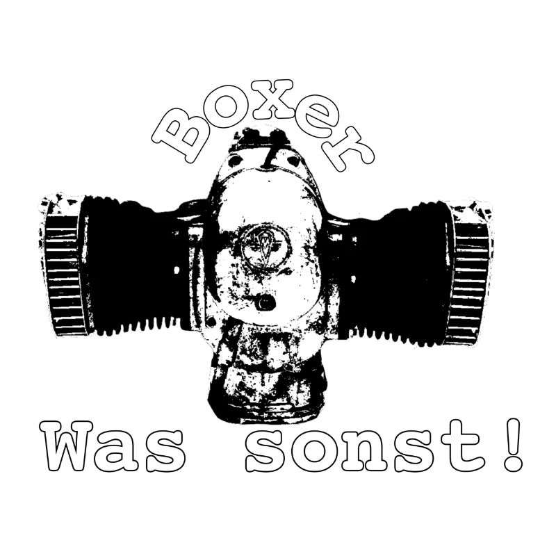 Boxer was sonst! weiss/transparent Boxermotor Logo