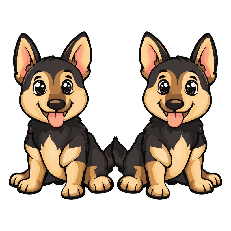 German Shepherd Hund Comic