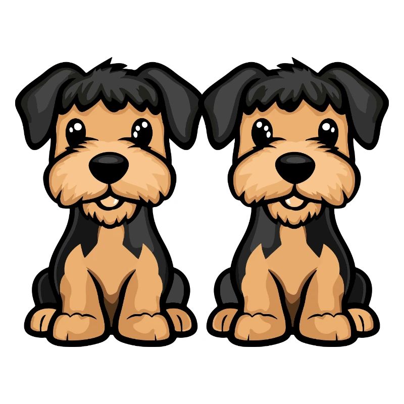 Airedale Terrier Hund Comic