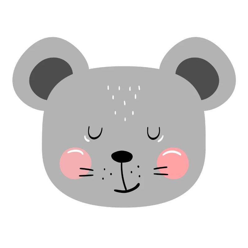 Süße graue Maus Kinder Design