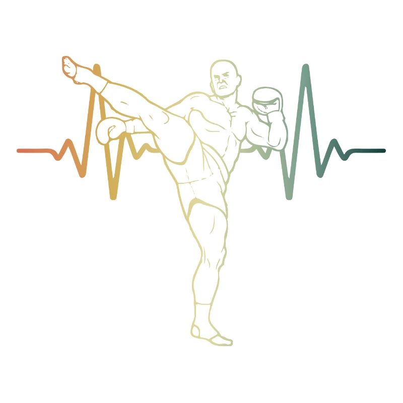 Kickboxing Heartbeat ECG Pulse