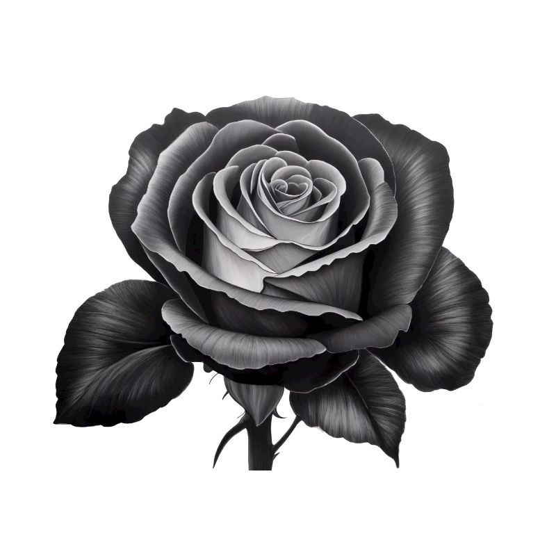 Rose en noir blanc fleur fleur beauté nature