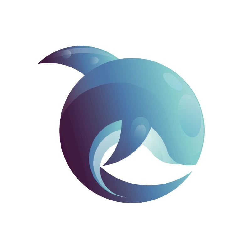 Dolphin forever blue / dolphins illustration