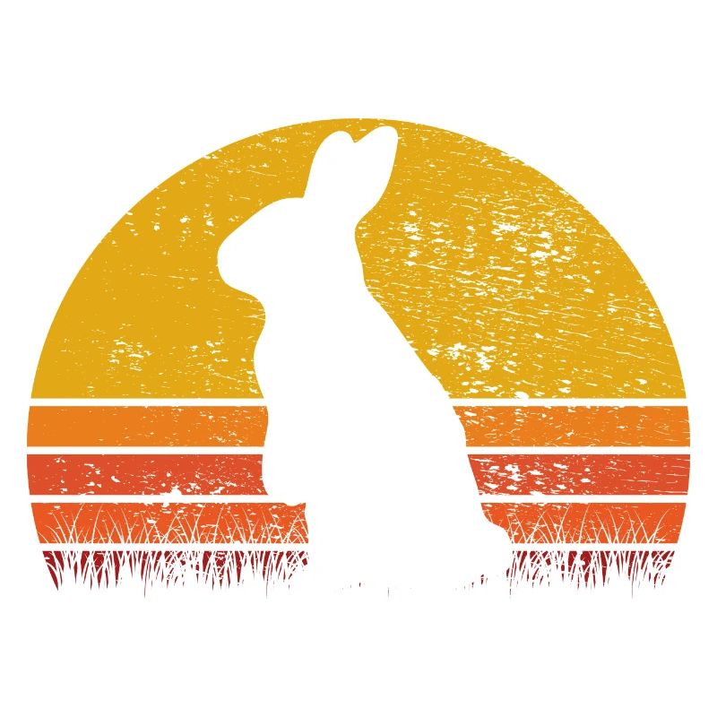 Lapin de Pâques Lapin Lapin Lapin Sunset Retro Gift
