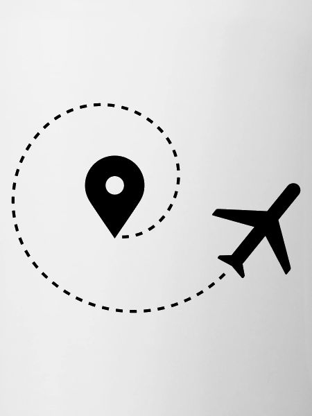 Flugzeug und map pointer