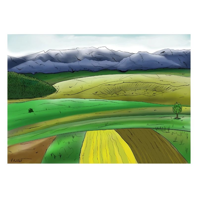Comic Landschaft