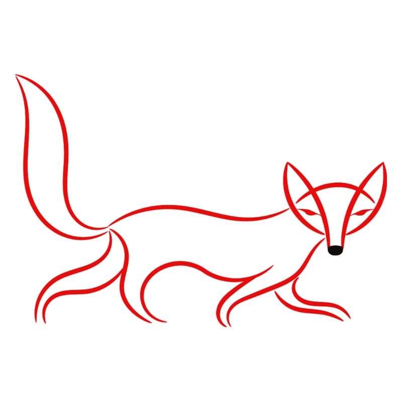 Minimalist Fox – Elegant Line Art