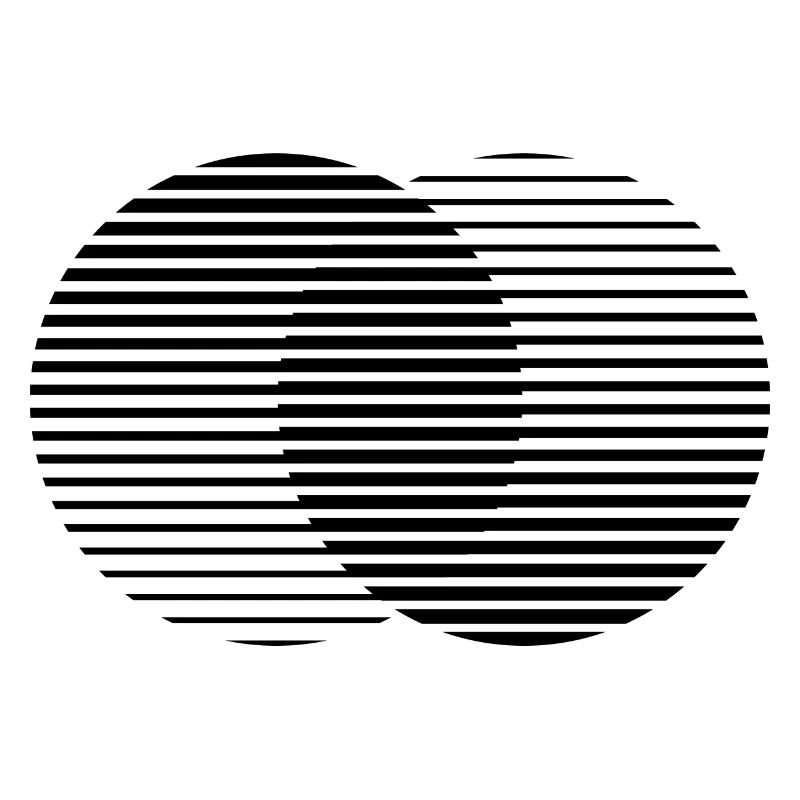 Two Circles / schwarz