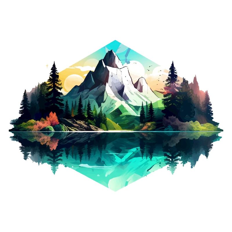 Schöne Landschaft mit Berge, Geschenk Wandern