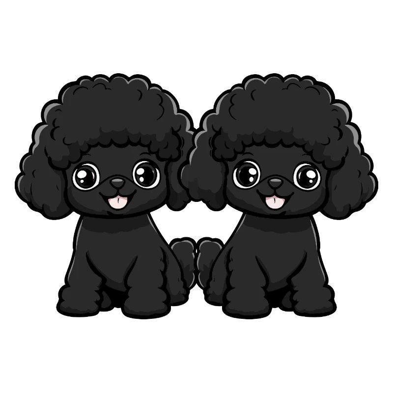 Caniche chien bande dessinée