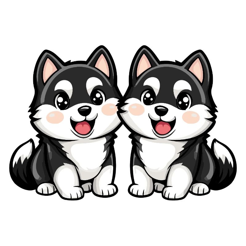 Husky Hund Comic