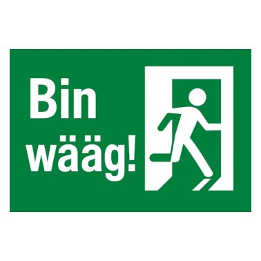 Bin wääg Exit Umorismo