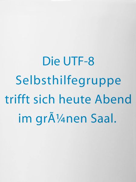 UTF-8 Selbsthilfegruppe