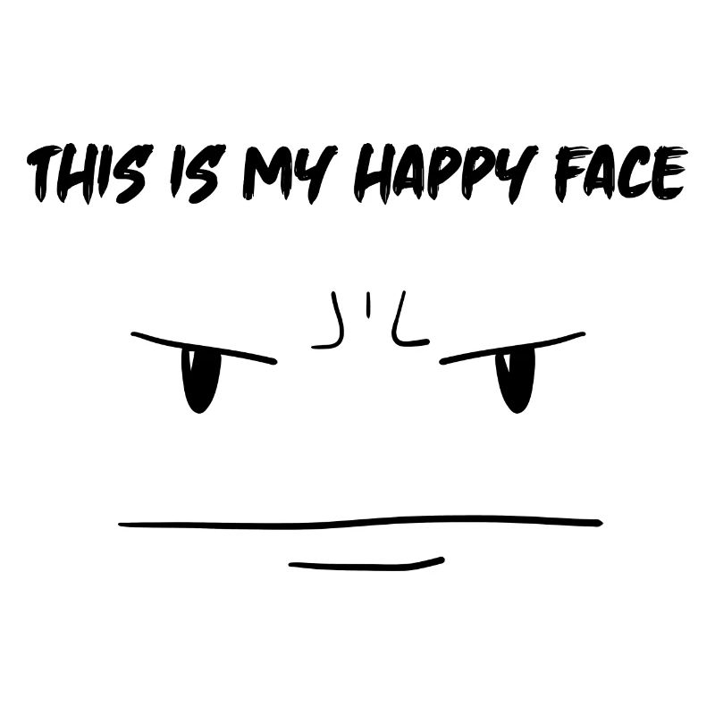 C’est mon visage heureux Dire drôle avec le visage