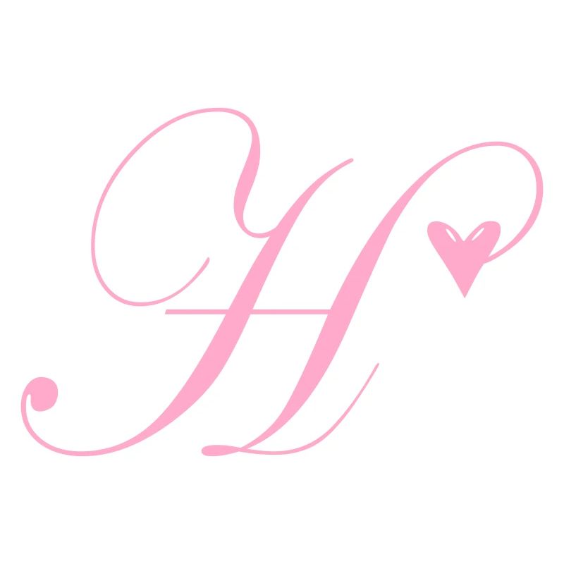 Monogram H Heart Vine