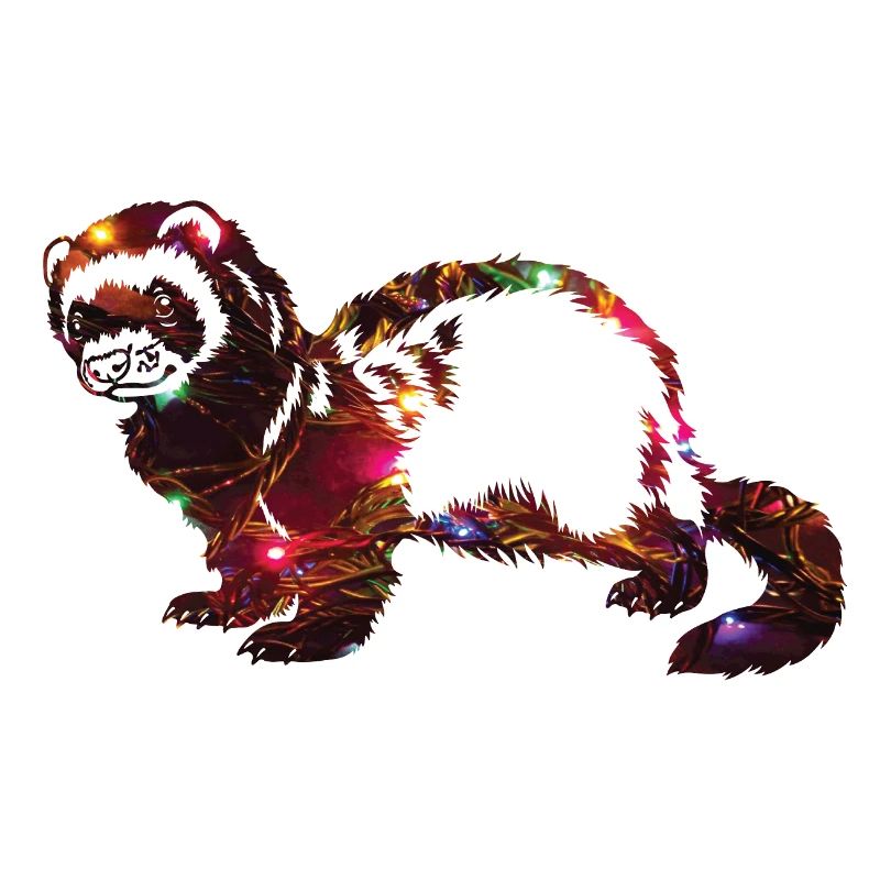 Marten with colorful pattern
