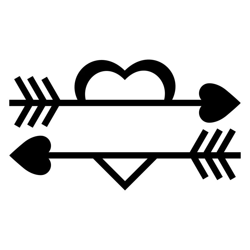 Flèches coeur flèches symbole