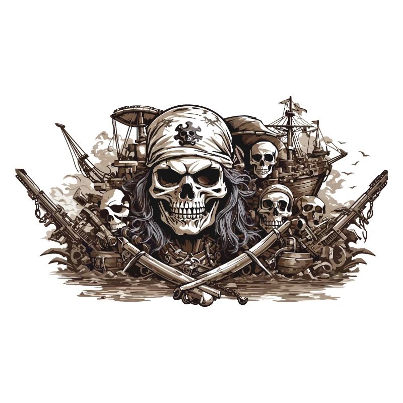 Halloween Pirate drapeau tête de mort Buccaneer Design