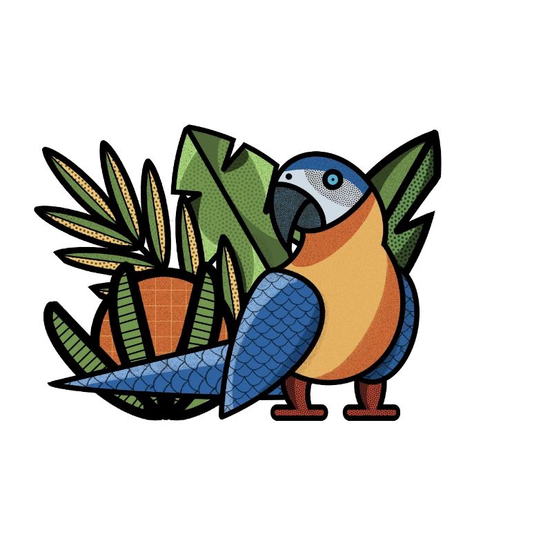 Perroquet Macao Macao tropical ararauna