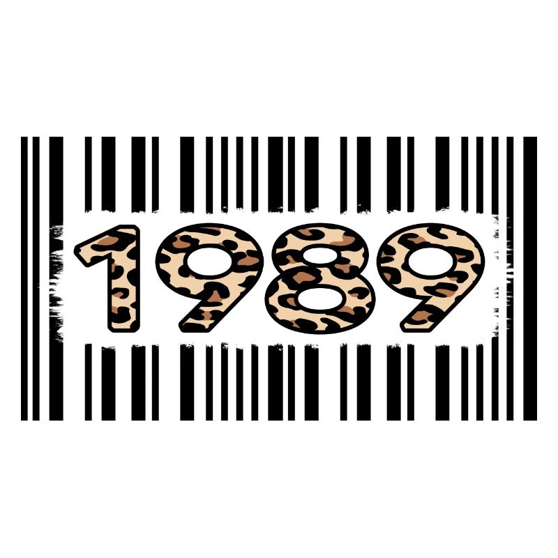 1989 birthday 33 year anniversary barcode leopard