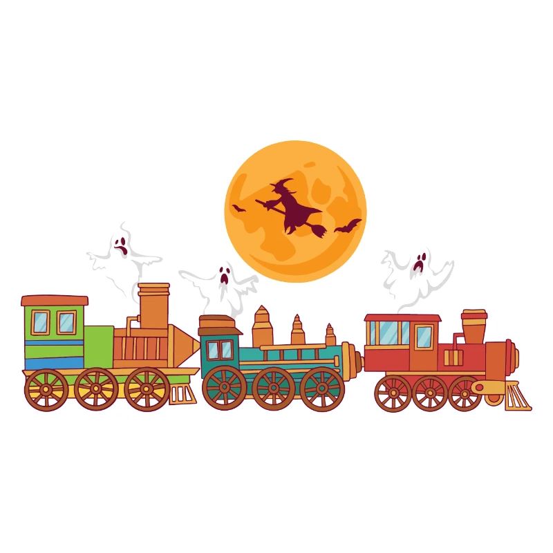 Spooky Ghost Train Boo Trick ou traiter Creepy Lazy