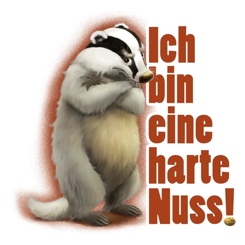 Grimmiger Dachs Die wandernde Nuss