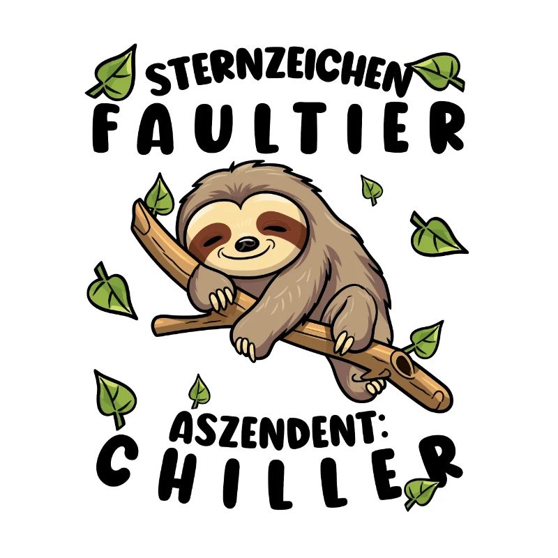 Faultier Lustiger Spruch: Sternzeichen Faultier
