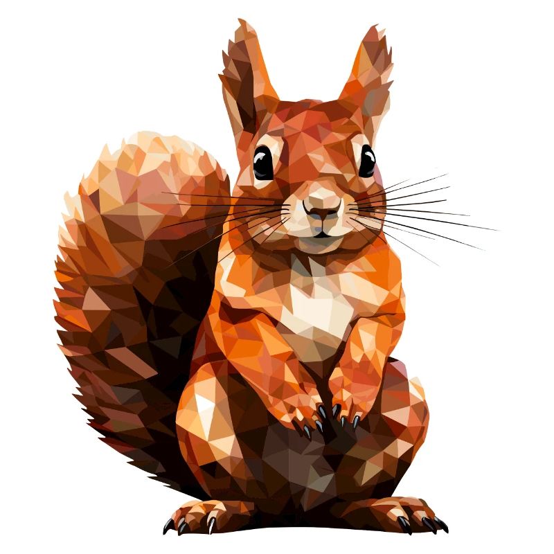 Écureuil de style polygonal