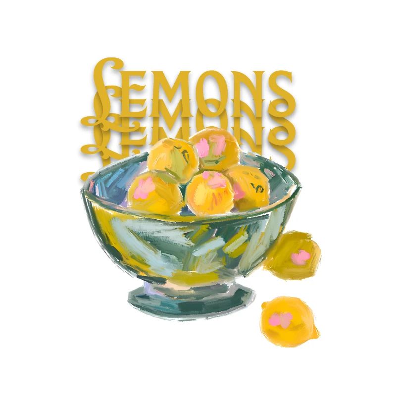 Lemons in a bowl Design