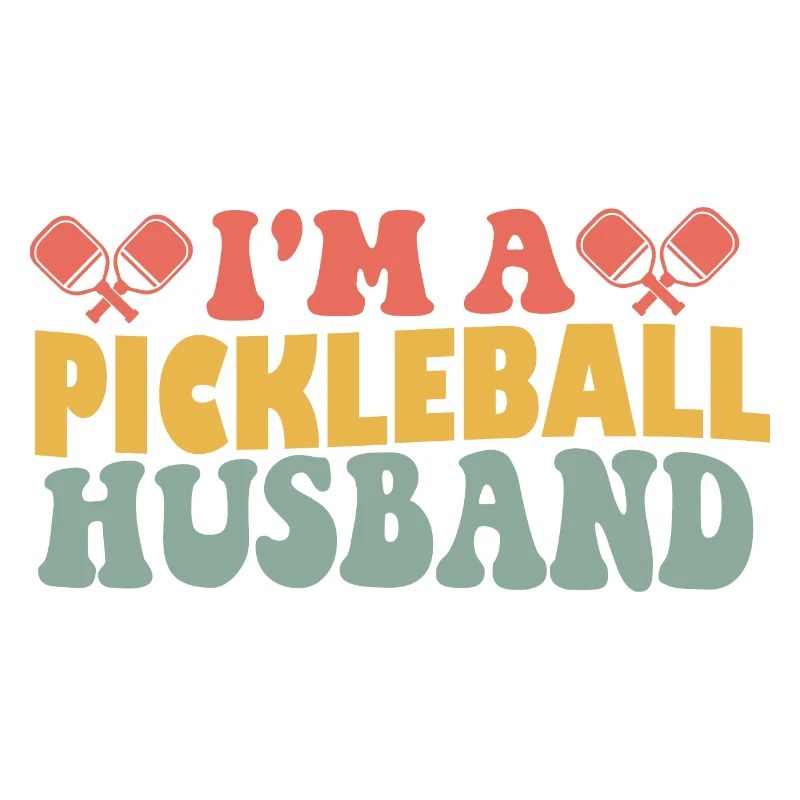 Ich bin ein Pickleball-Ehemann Vintage Groovy