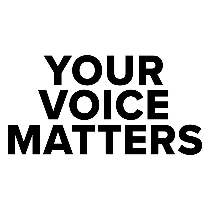 Votre voix compte - texte noir