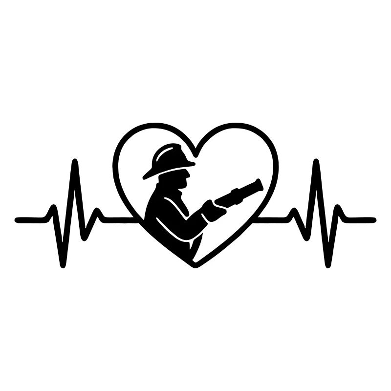 Fire Brigade Fire Helmet Heart