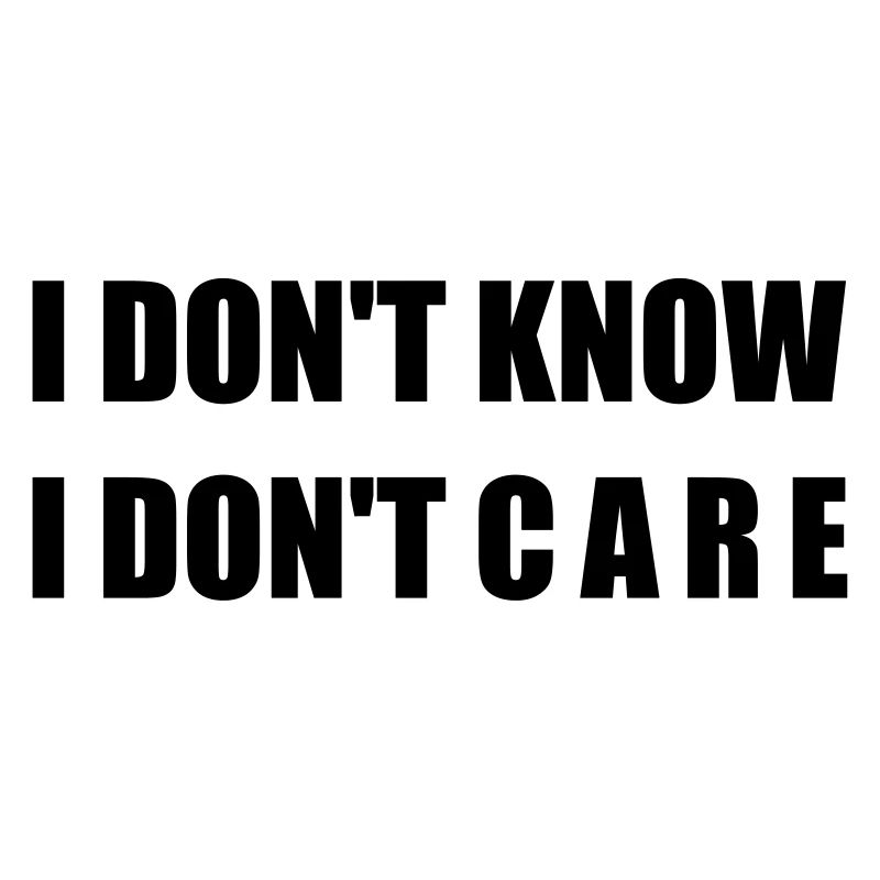 Nerdy design "IDK IDC" shape