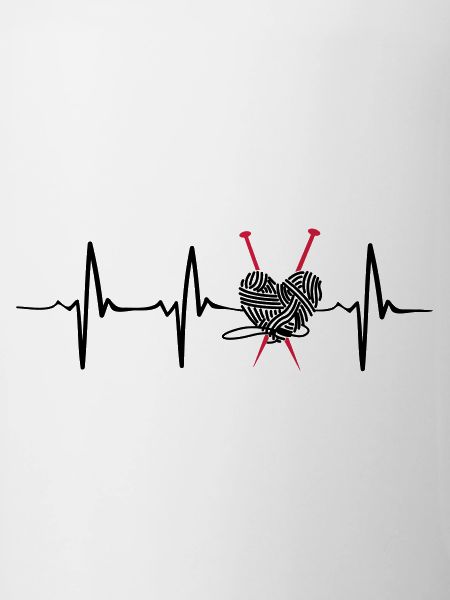 Heartbeat knitting funny gift