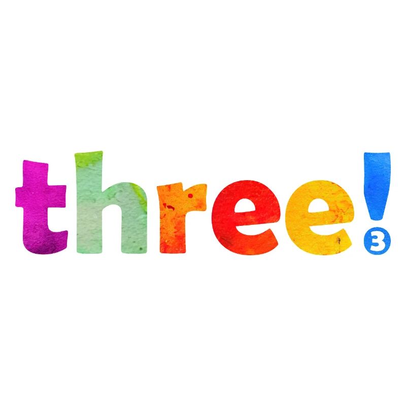 THREE 3 YEARS 3RD BIRTHDAY