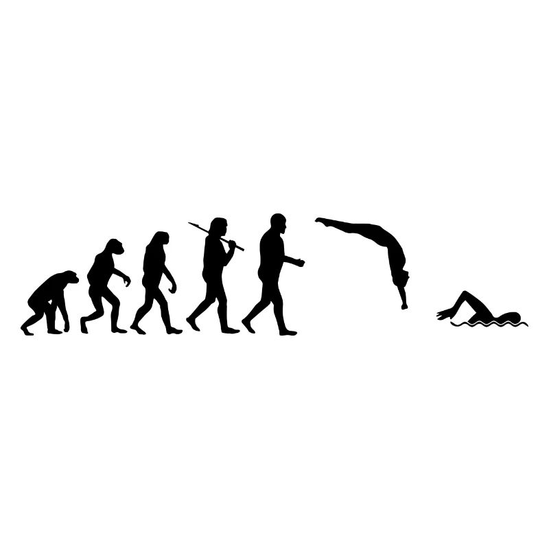 Schwimmer Shirt · Darwins Evolution · Geschenk